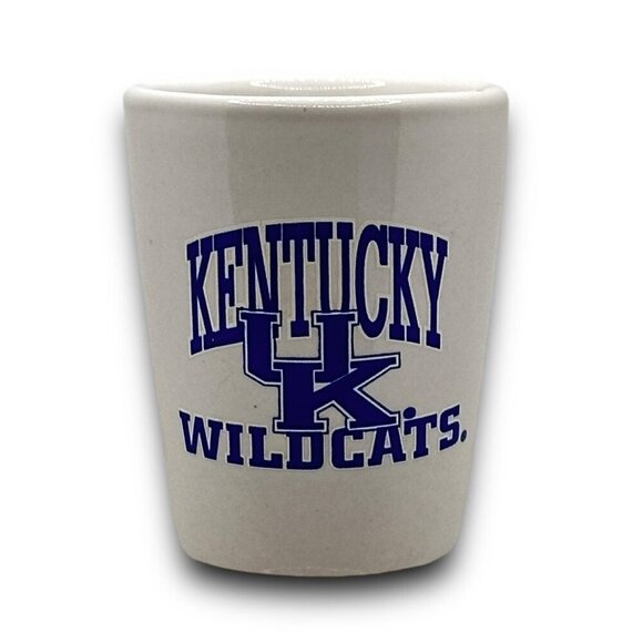 University Of Kentucky Wildcats Ceramic Shot Glass EUC 1oz - Picture 1 of 5